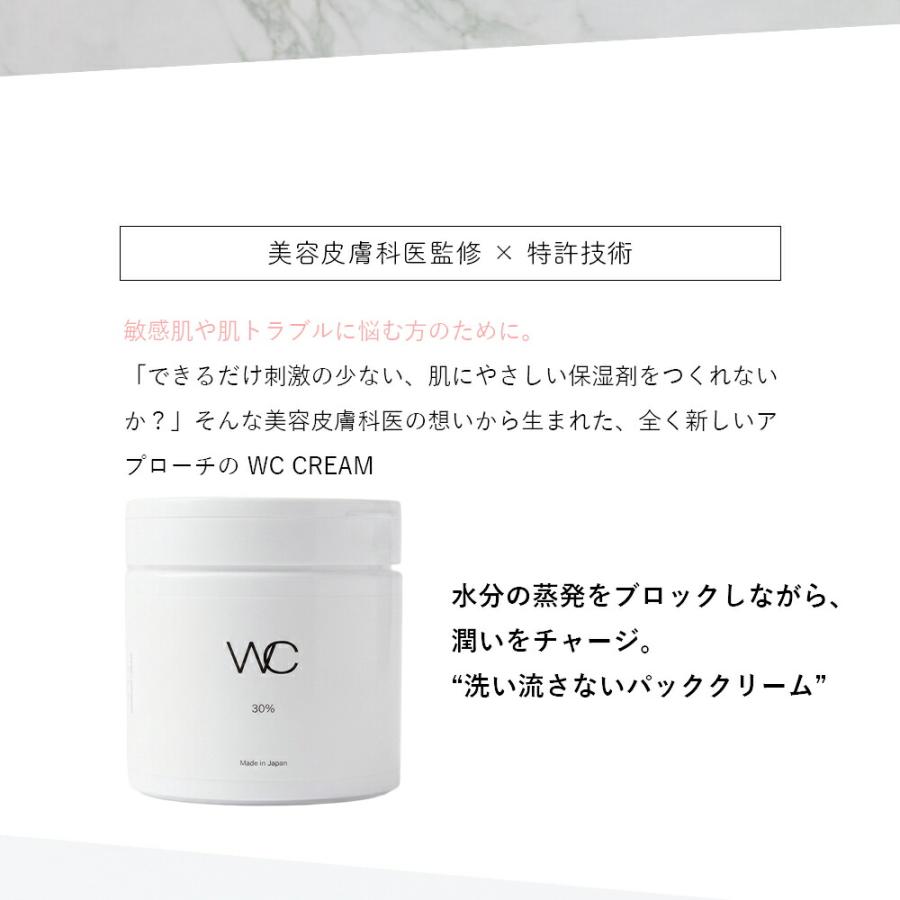 WC CREAM クリーム ワセリン 洗い流さないパック 美容皮膚科監修 特許 WCクリーム30【250mL】 WC CREAM ワセリン 特許技術 防腐剤フリー 合成