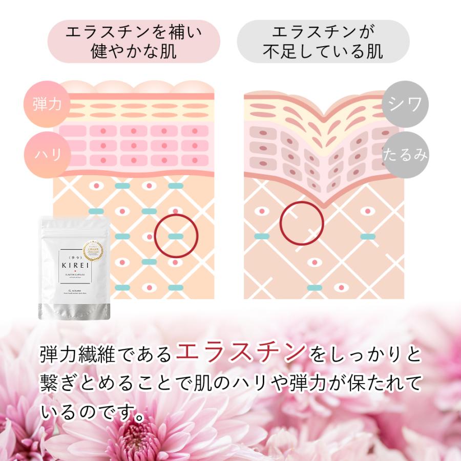 パッケージ変更】【2袋セット】季令 KIREI エラスチンカプセル 100粒