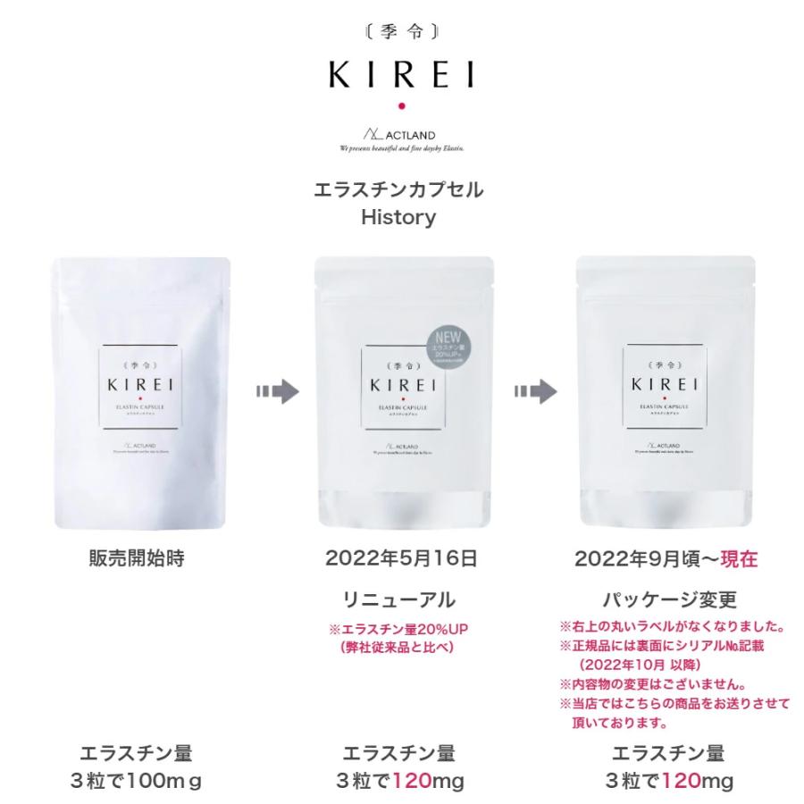 リニューアル エラスチン量20％UP♪】【2袋セット】季令 KIREI