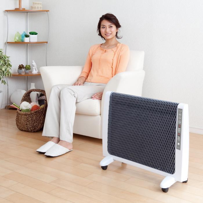 ゼンケン パネルヒーター 遠赤外線暖房機 RH-2202 ホワイト基調の薄型