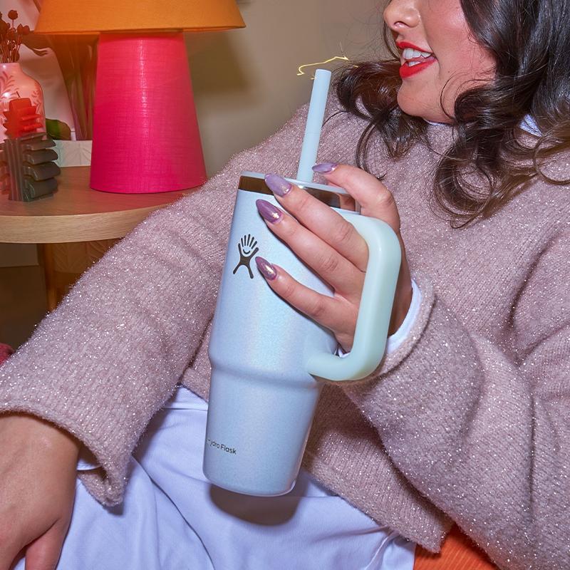 【日本未発売色】Hydro Flask 24oz グリマーピンク ストロー付 HYDRO FLASK（ハイドロフラスク） Hydro Flask GLIMMER DRINKWARE 24oz