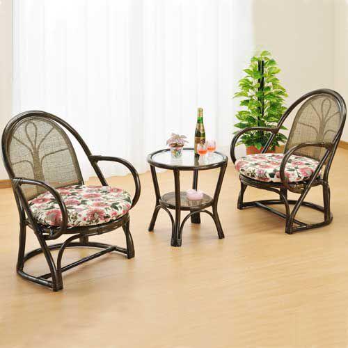 今枝商店 籐リビング3点セット[Y-776B] 応接セット ラタン 軽いので