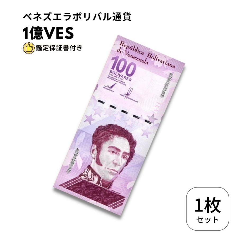 1枚【鑑定保証書付】 1億 紙幣 ネズエラ ボリバル・デジタル 2021年版