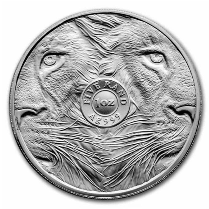 2022年南アフリカビッグファイブ（5）ライオン1オンス銀貨 - ブリスターパック入り_2