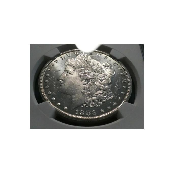 1883年-CC カーソンシティ モルガン・ダラー NGC MS 63 PL カメオ 美品