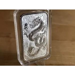 2024 オーストラリア産レクタンギュラー ドラゴン 1 オンス シルバー