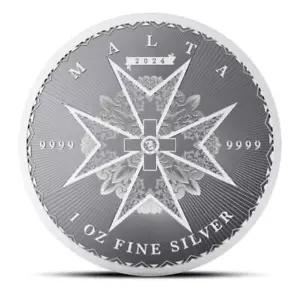 2024 1 オンス マルタ マルタ十字銀貨 (BU) : WORLDRE SOURCE - 通販