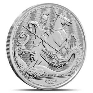2024 1 オンス英国銀貨セント ジョージとドラゴン コイン (BU