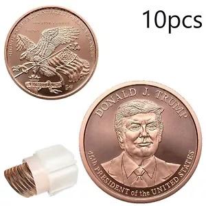 10 x 1オンス ドナルド トランプ 銅ラウンド コイン タブ 999 ファイン