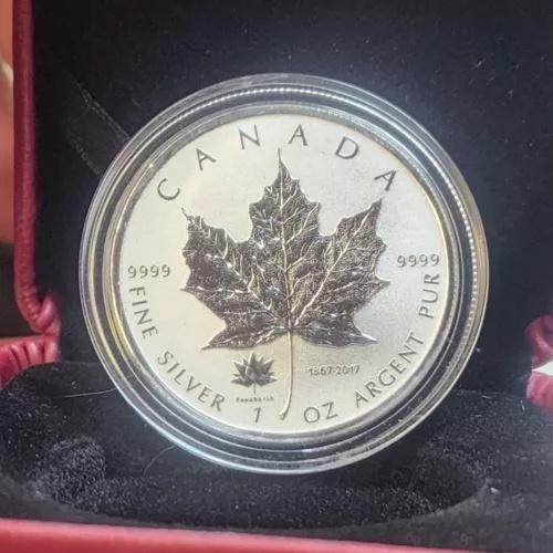 2017 1 オンス 150 周年記念プライベート カナダ シルバー メープル