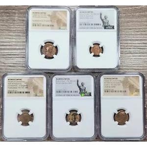 5) NGC 古代ローマ帝国コイン ガリエヌス、コンスタンティヌス