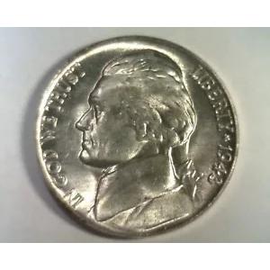 1943-P シルバー ジェファーソン ニッケル ジェム 5 ステップ 5FS 素敵