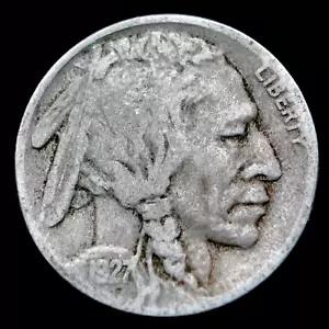 (稀少)アメリカ合衆国　バッファロー　ニッケル(5セント) 白銅貨 1927 S 1927S バッファロー ニッケル 5 セント コイン、km134、鋳造枚数