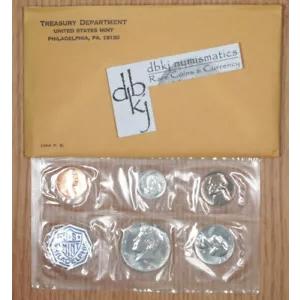 1964 米国造幣局 プルーフ セット - 封筒付き 銀貨 : WORLDRE SOURCE