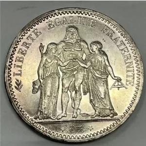 1873年 フランス 5フラン ヘラクレス 純銀 1873年 フランス 5フラン銀貨 ヘラクレスグループ #0035 : WORLDRE