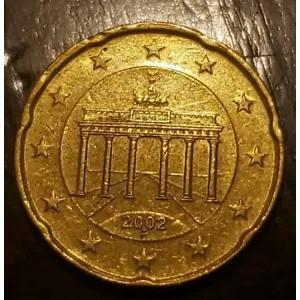 ドイツ F 2002 の珍しい 20 ユーロ セント硬貨 : WORLDRE SOURCE