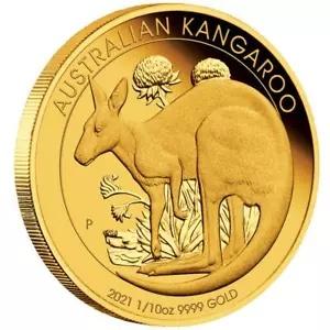 カンガルー金貨 オーストラリア 1/10オンス 流通品 2021年 2021 カンガルー金貨 - オーストラリア ケース入り 1/10 オンス PP