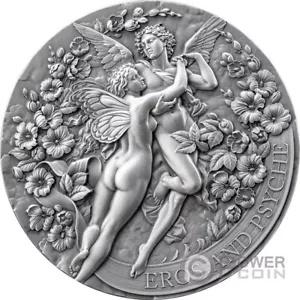 エロスとサイケ 天上の美しさ 2 オンス シルバー コイン 2000 フラン