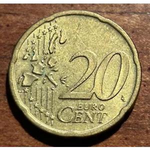 2002 年ドイツ 20 セント ユーロ コイン *A* の文字。コレクターズ