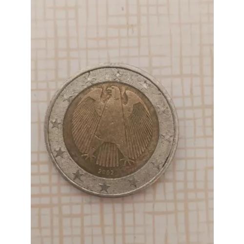 2ユーロ硬貨 ドイツ 2? BRD 2002 Fモデル 非常にレア : WORLDRE SOURCE