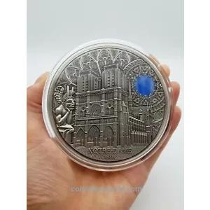 ニウエ 2020 50$ ノートルダム大聖堂 ティファニー ガラス 1 キロ銀貨