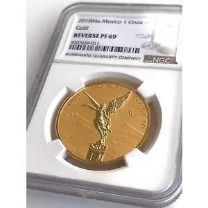 メキシコ - 2018 リベルタ 1 オンス リバース プルーフ 金貨 NGC PF69