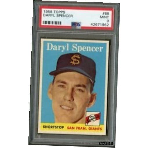 大人気新品 【品質保証書付】 42671962 9 PSA Giants Spencer Daryl 68 Topps 1958 トレーディングカード トレーディングカード