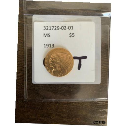 有名な高級ブランド 【品質保証書付】 $5 head indian 1913 PCGS NGC アンティークコイン 記念メダル