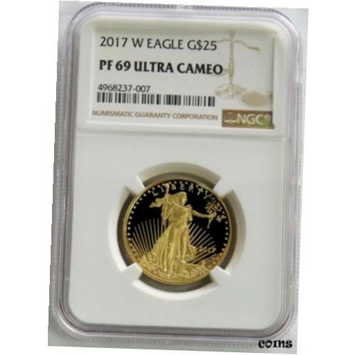 かわいい新作 EAGLE AMERICAN PROOF $25 GOLD W 2017 PCGS NGC アンティークコイン 【品質保証書付】 1/2 NGC OZ 記念メダル