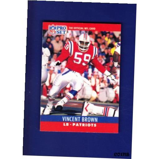 カードの殿堂 NFL トレーディングカード Panini T0pps【品質保証書付】 トレーディングカード Vincent Br0wn RC 1990 Pr0 Set NFL F00tball #201 (NM+) N