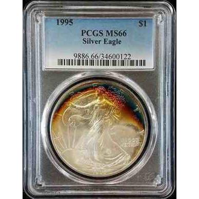 数々のアワードを受賞 その他楽器 手芸 コレクション シルバー 硬貨 銀貨 金貨 ゴールド 1995アメリカンシルバーイーグルはpcgsによってms66を認定しました 信じられないほど アンティークコイン ファッション通販 Applefaces Co
