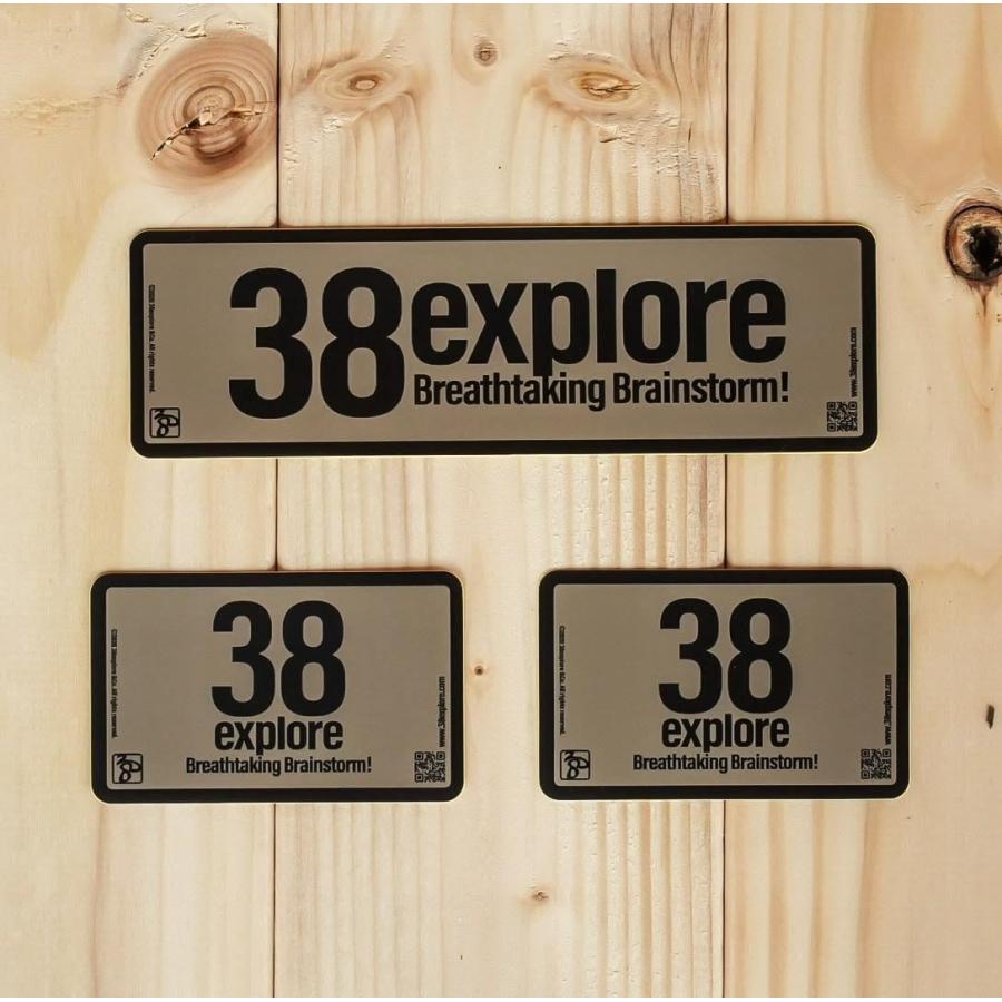 38explore ステッカー3枚セット 38Stickers Set Tan : Liberty Base