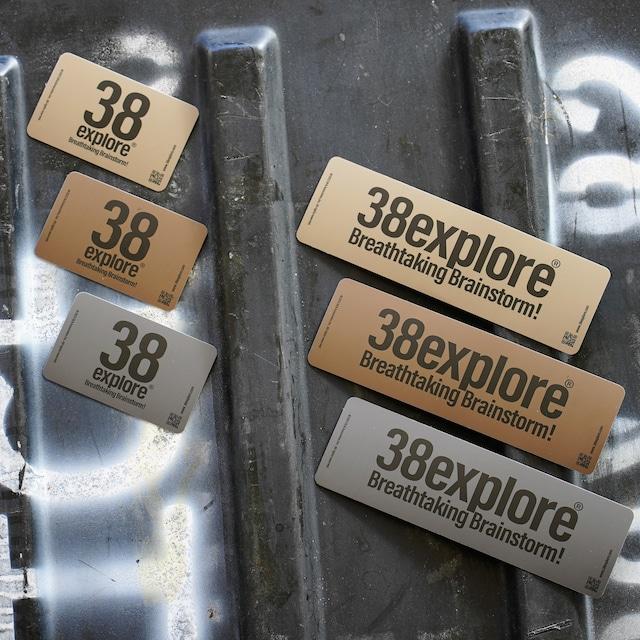 新品未開封 38explore ロゴ ステッカー シール セット コヨーテ 38explore 38Stickers Set【CB】ステッカー3枚セットコヨーテブラウン