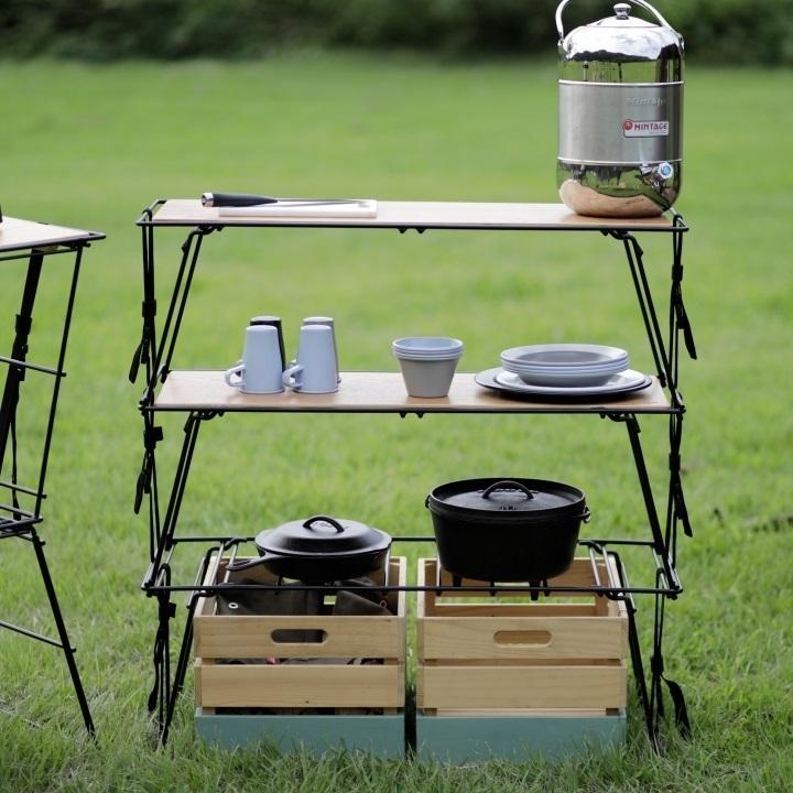 Hang Out（ハングアウト） Crank Stacking Rack (Wood) クランク