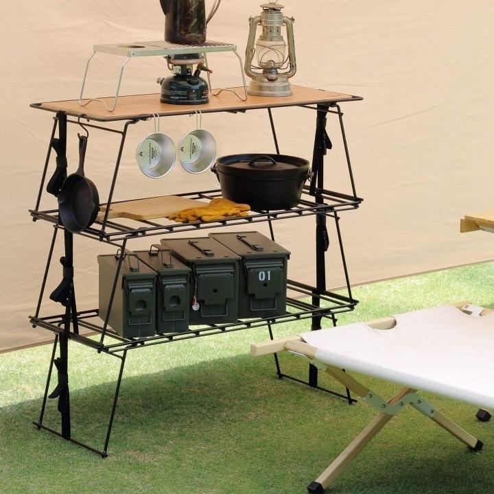 Hang Out（ハングアウト） Crank Stacking Rack (Wood) クランク