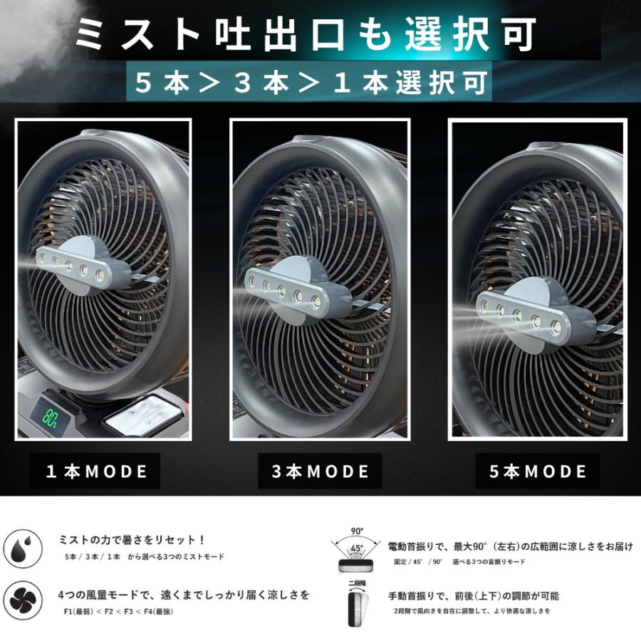 AirRevolution ミストファン KMネクスト ポータブル扇風機 熱中症対策