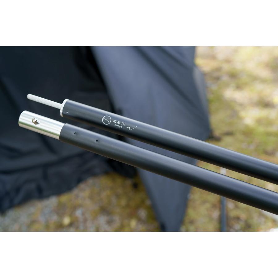 ZEN Camps タープポール テントポール 2分割 アルミ 軽量 地面に刺さる