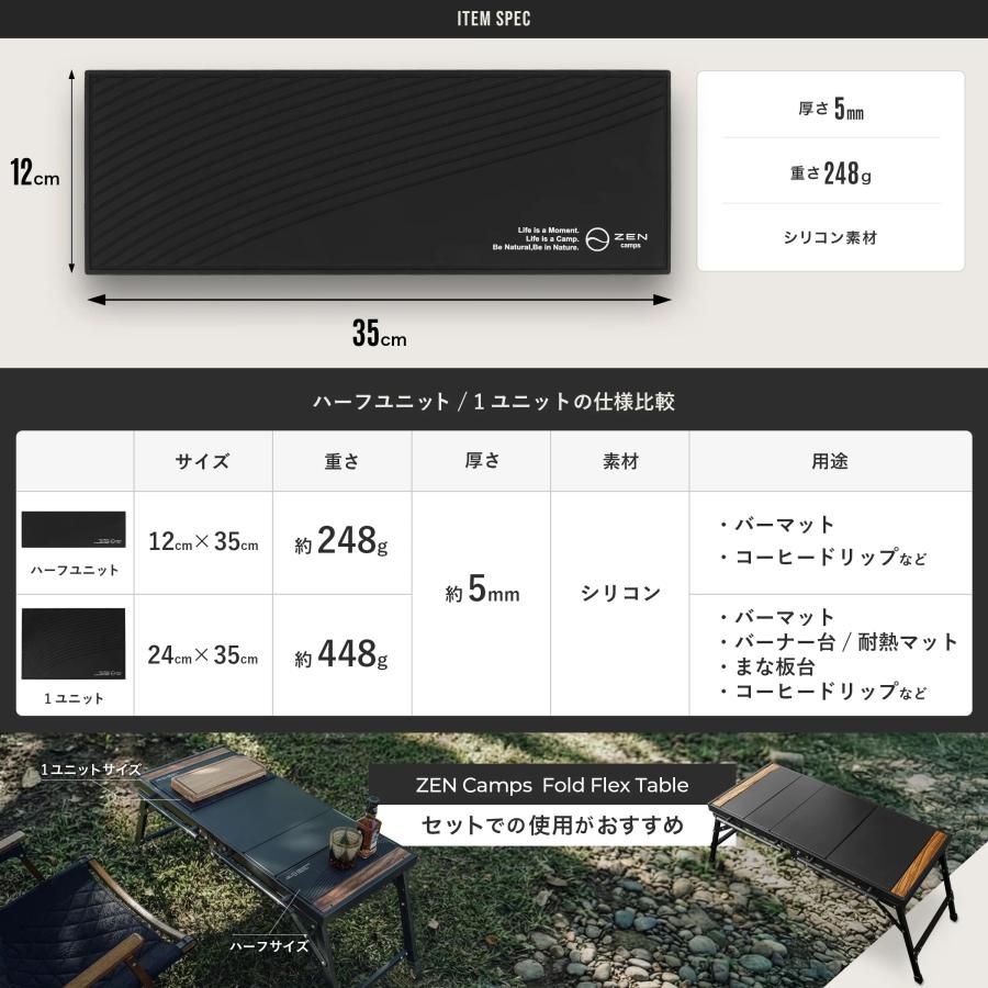 ZEN Camps HeatGrip Mat IGT規格 ハーフユニットサイズ シリコンマット