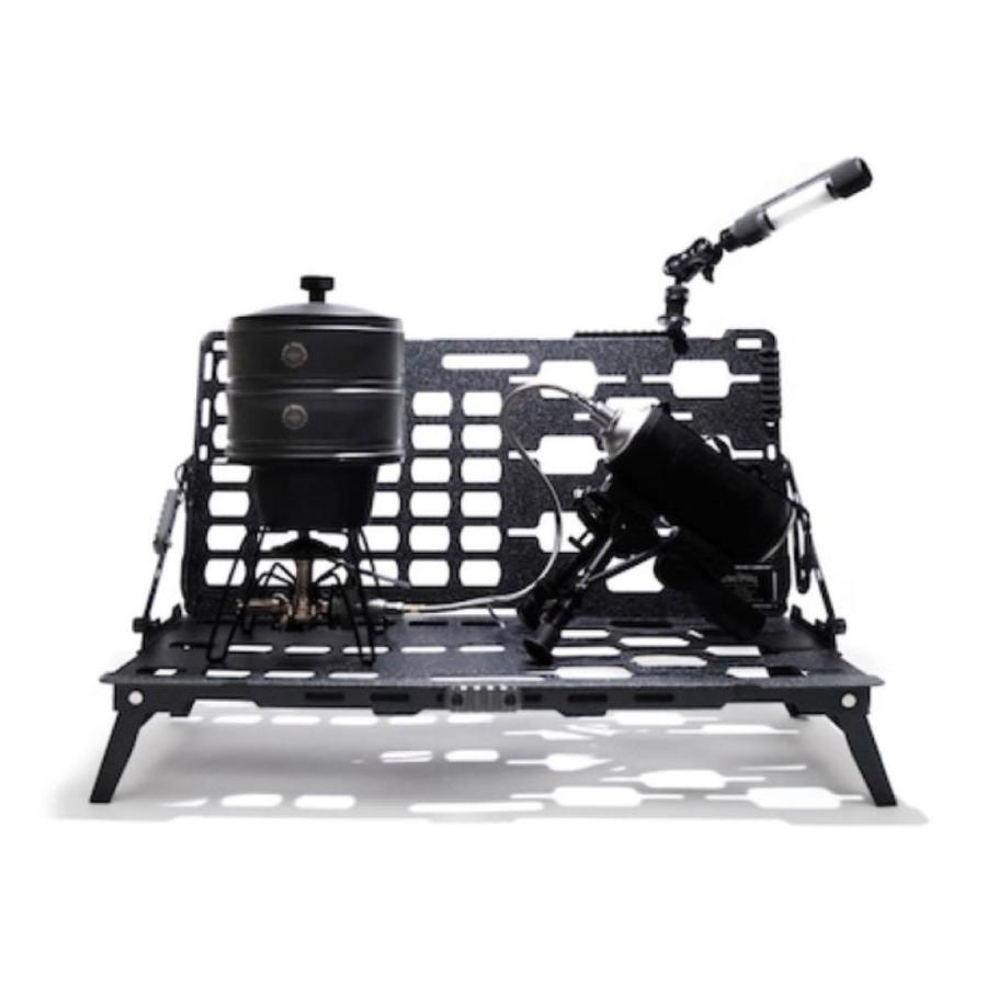CAMP OOPARTS タクティカル サイドテーブル withキッチン W600 テクスチャーブラック キッチンサイドテーブル DIY 無骨の画像