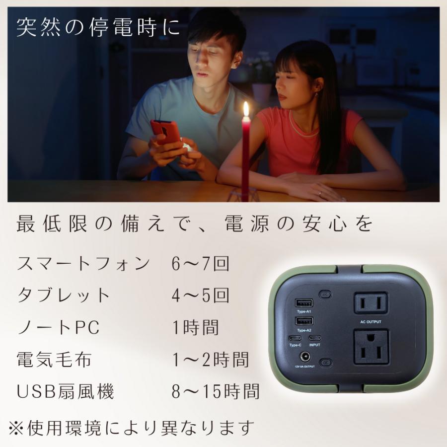 HIDISC 小型ポータブル電源 26400mAh 120W HD-PPSG120 ハイディスク