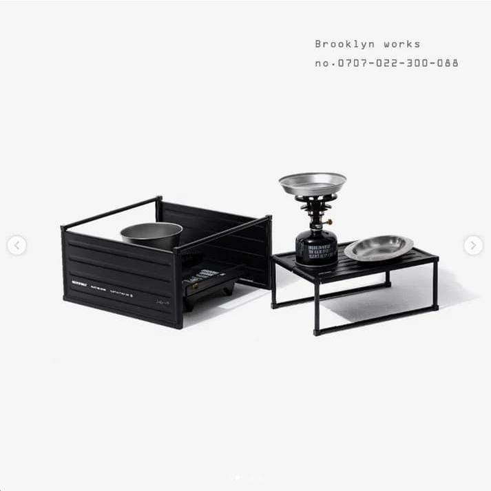 BROOKLYN WORKS BACKPACKING TABLE S ブルックリンワークス バックパッキングテーブル ブラック Sサイズの画像
