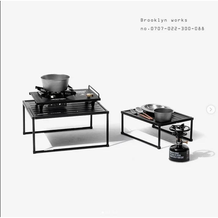 BROOKLYN WORKS BACKPACKING TABLE S ブルックリンワークス バックパッキングテーブル ブラック Sサイズの画像