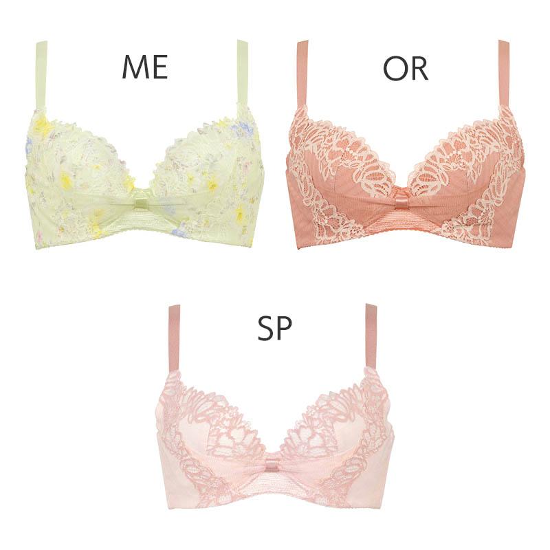 リボンブラ ワコール 脇すっきり ブラジャー 3/4カップ(D E F)BRB433