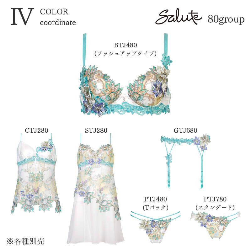 サルート Salute 80グループ ワコール ブラジャー 3/4カップ プッシュ 