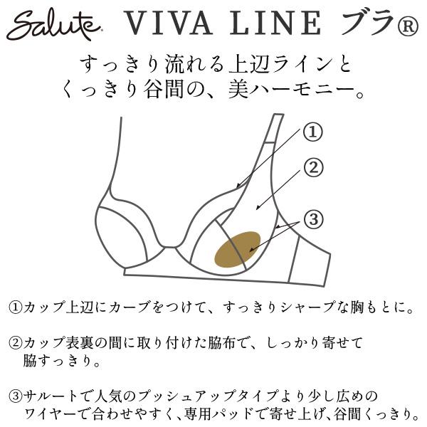 ワコール サルート Salute 87グループ ブラジャー 3/4カップ VivaLineブラ(D E Fカップ)BTJ487｜liberty-h｜11