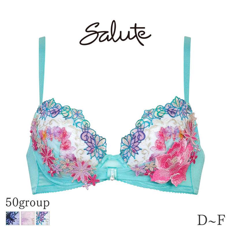 20%OFF サルート Salute 50グループ ワコール ブラジャー 3/4カップ リボンブラ(D E F)BTJ750 サルート（SALUTE） Salute 50グループ ワコール ブラジャー 3/4カップ