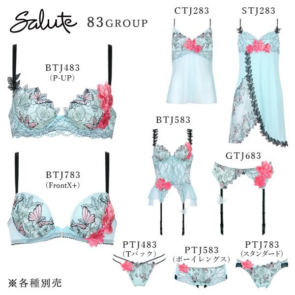 ワコール サルート Salute 83グループ ブラジャー 3/4カップ フロントエックスプラスブラ(D E Fカップ)BTJ783