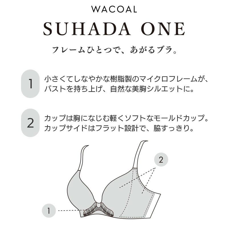 ワコール スハダワン ブラジャー 3/4カップ ノンワイヤー(A B C)BXB411の画像