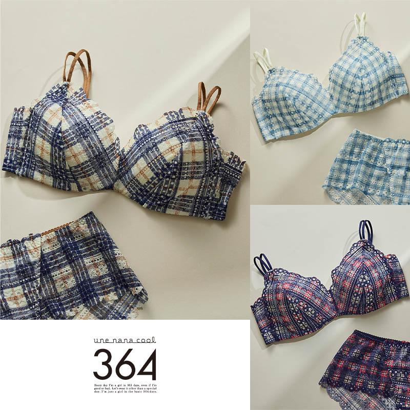 une nana cool（ウンナナクール） 364ブラ レース タータンチェック柄
