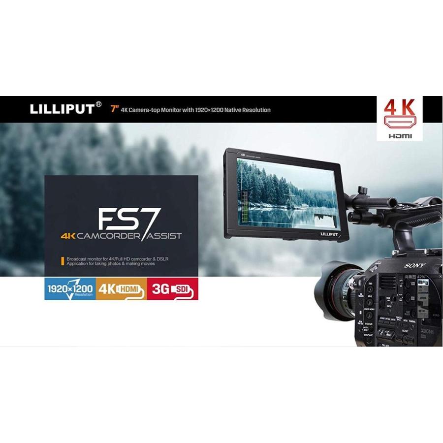 LILLIPUT FS7 7インチ 4K IPSモニター フルHDモニター 解像度1920*1200 アスペクト比16：10 コントラスト1 LILLIPUT FS7 7インチ 4K IPSモニター フルHDモニター 解像度1920*1200 アスペクト比16：10 コントラスト1